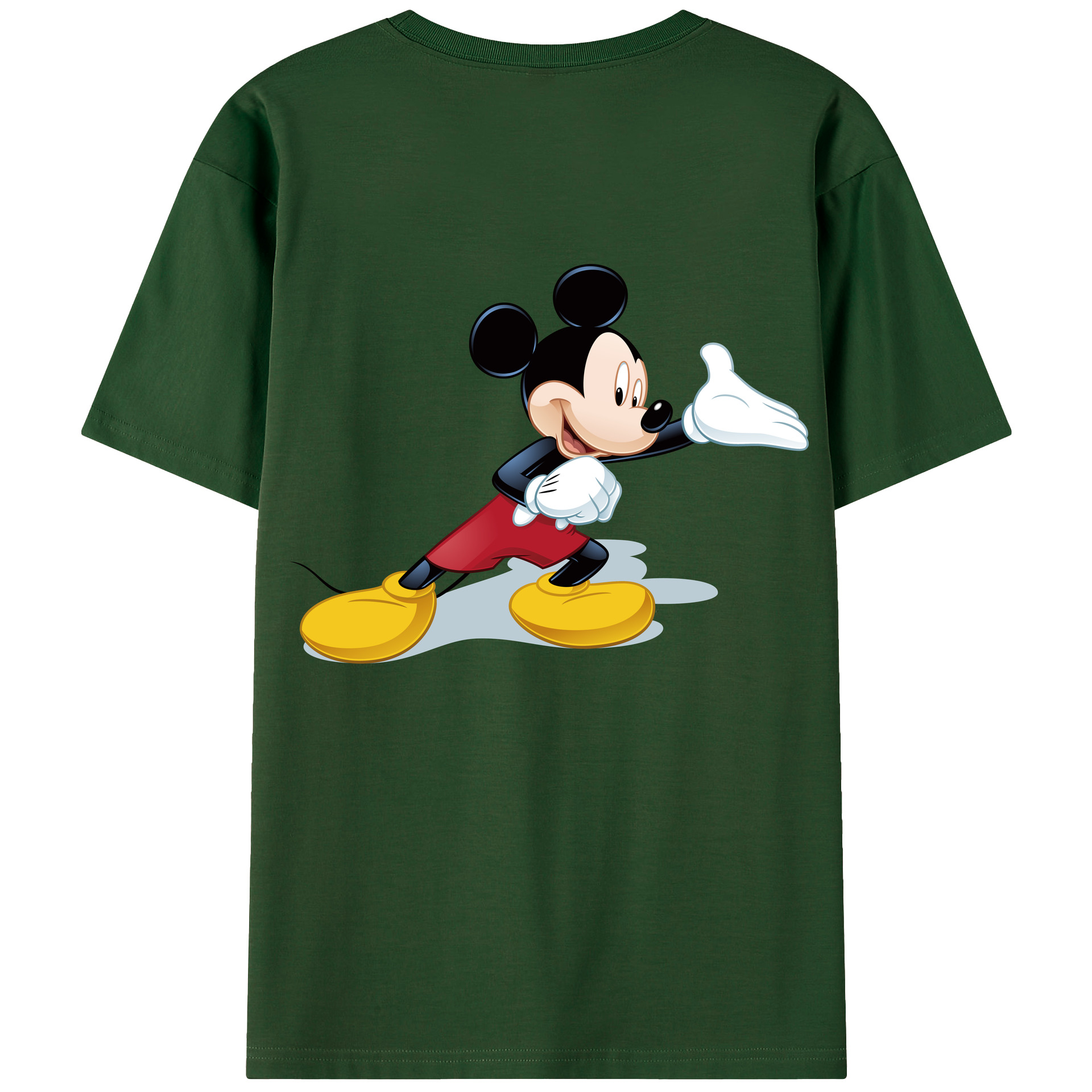 （画像用） ミッキーマウス Mickey Mouse 綿100％半袖Tシャツ（背面プリント）